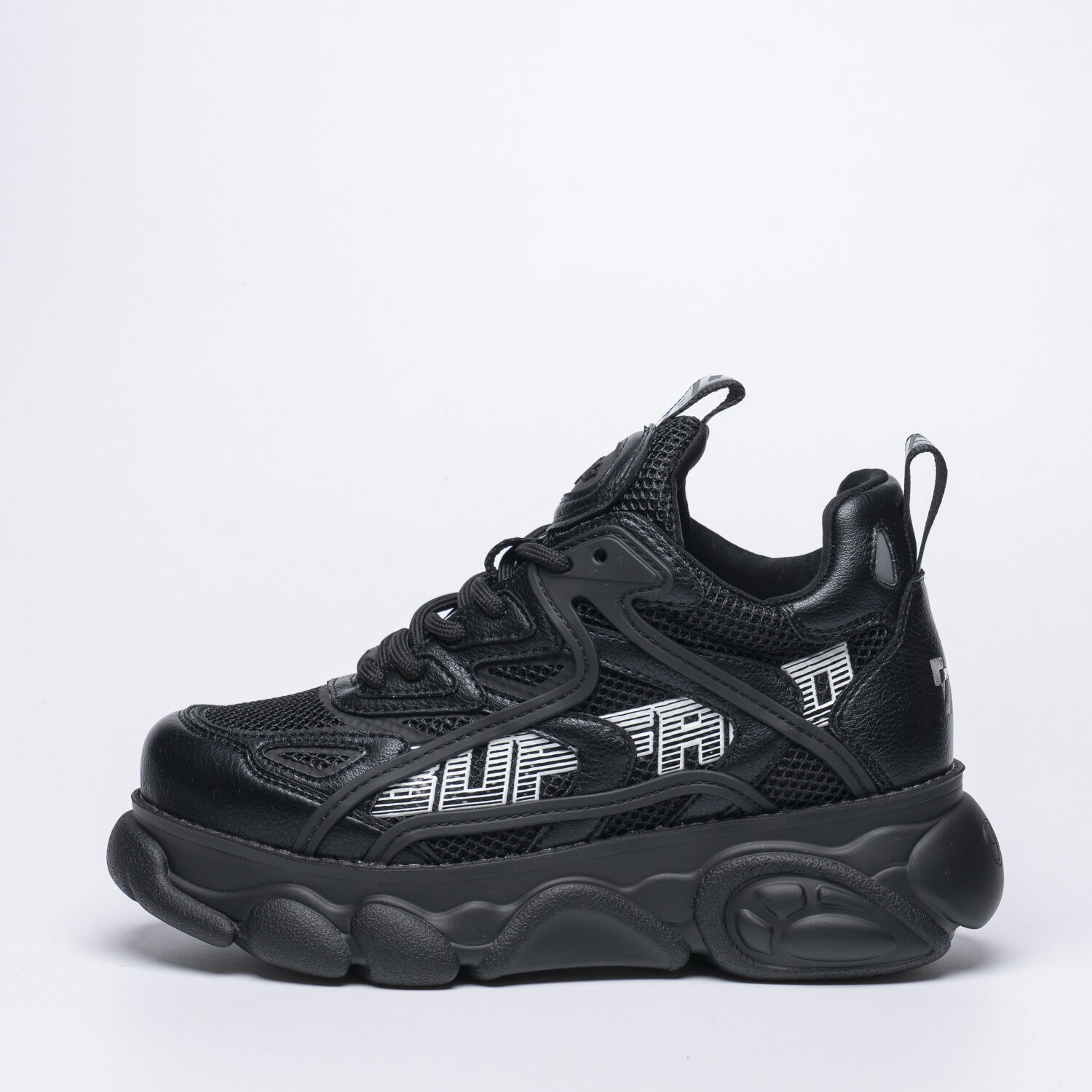 Buffalo CLD Grid Trainer Low vegan black and white AW LAB