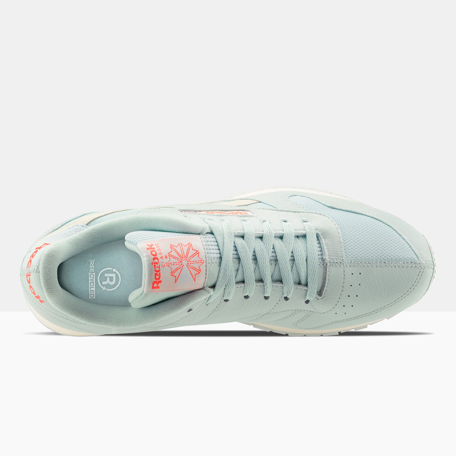 Reebok Classic Leather light blue white and orange AW LAB