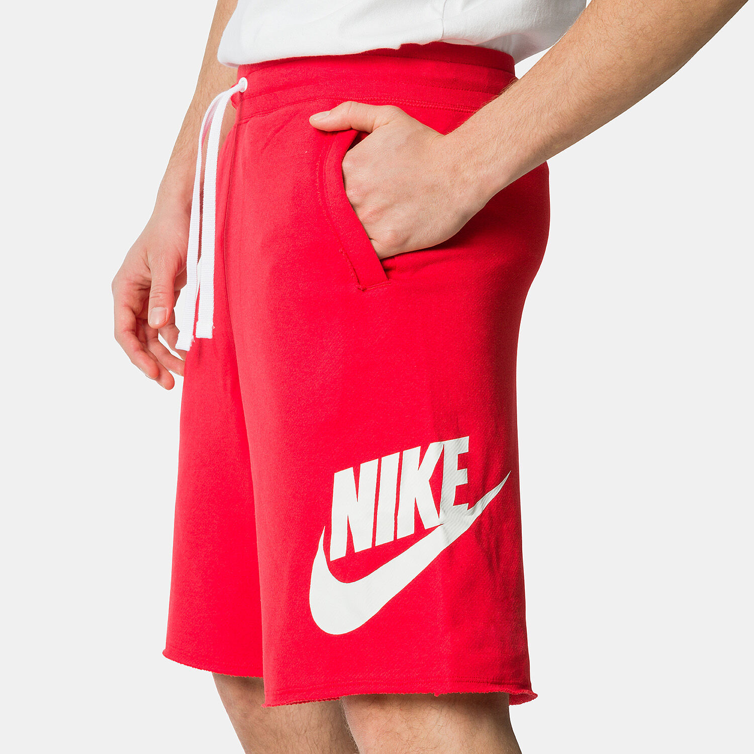 White and red nike sales shorts