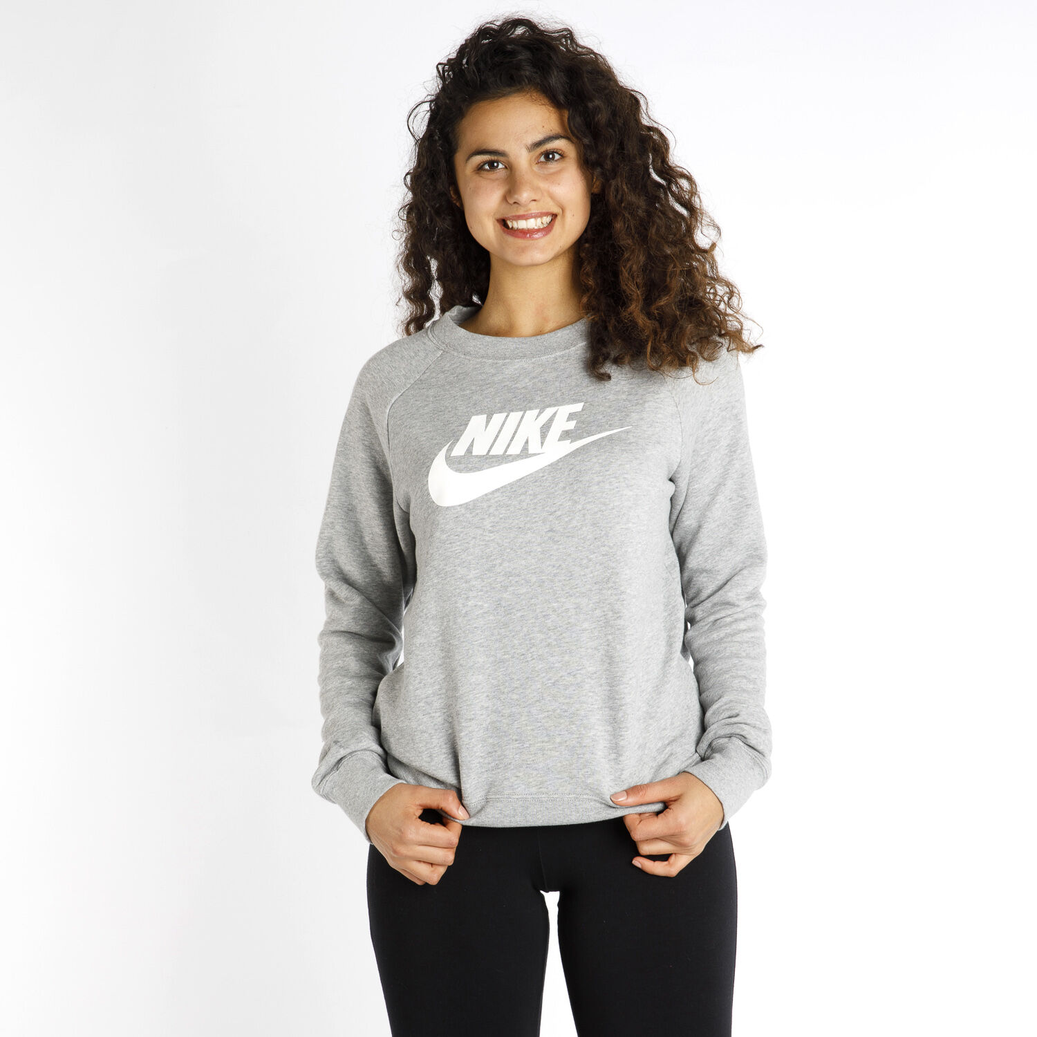Nike Sportswear Essential Sweatshirt grey and white AW LAB