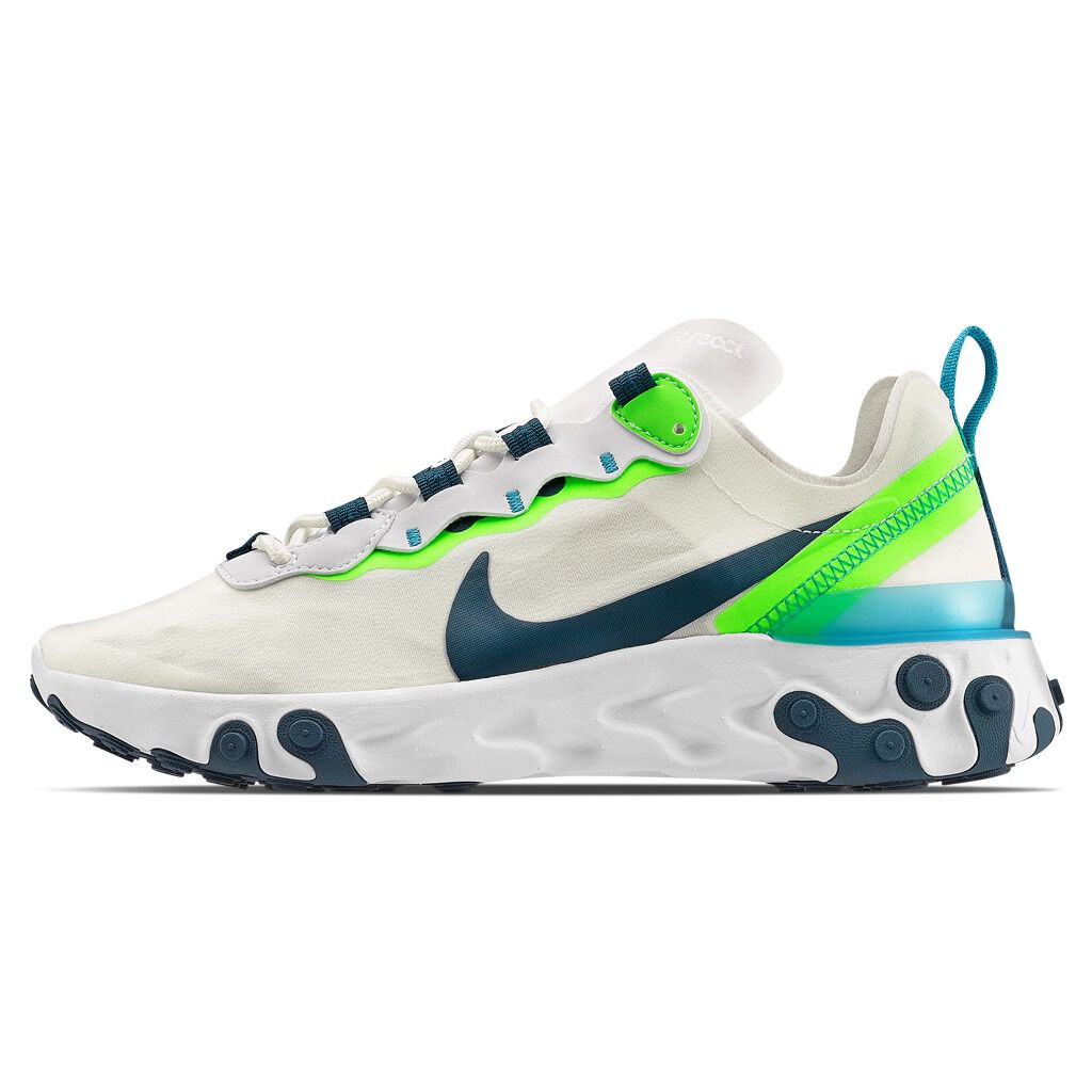 nike react element 55 blue white