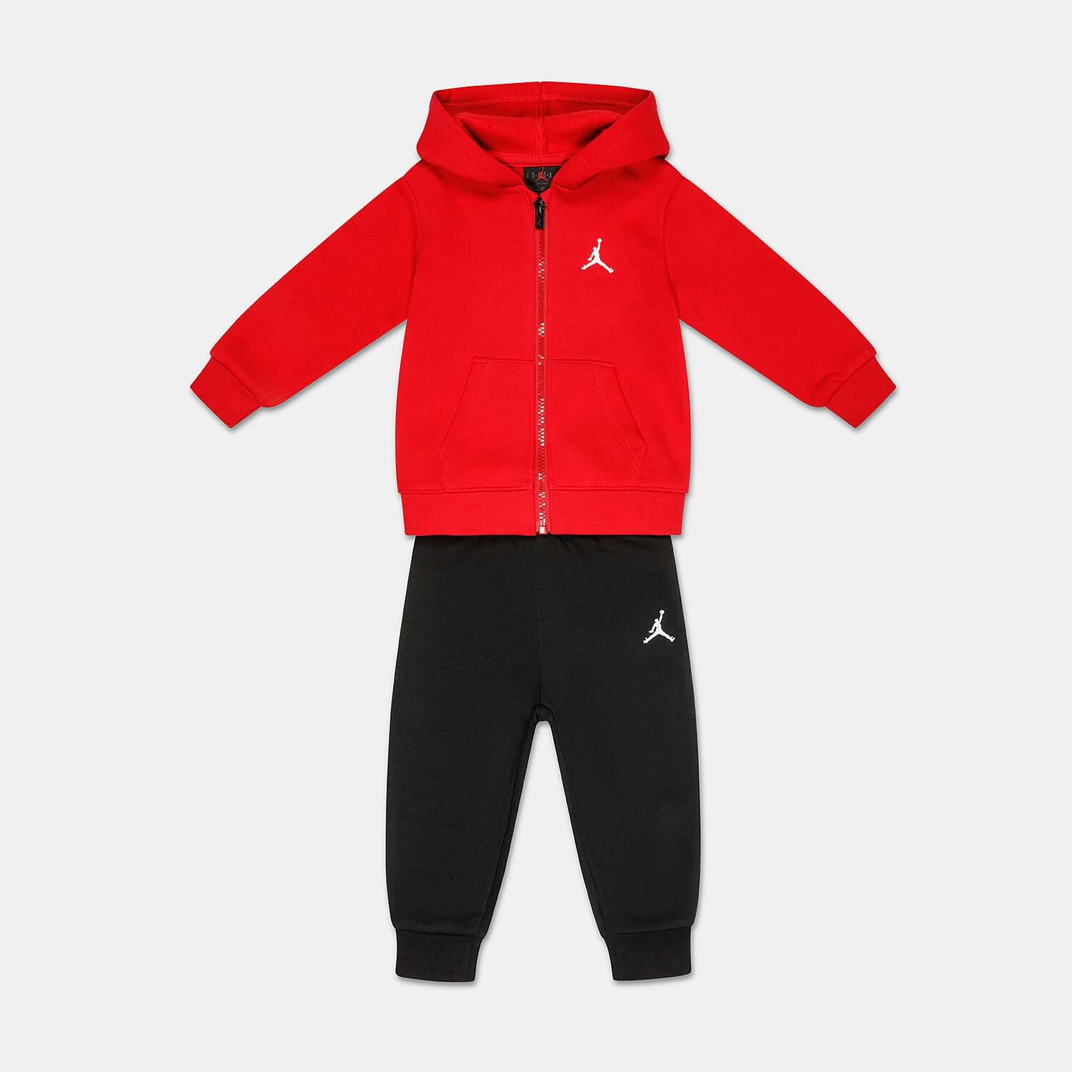Red and black infant jordans top