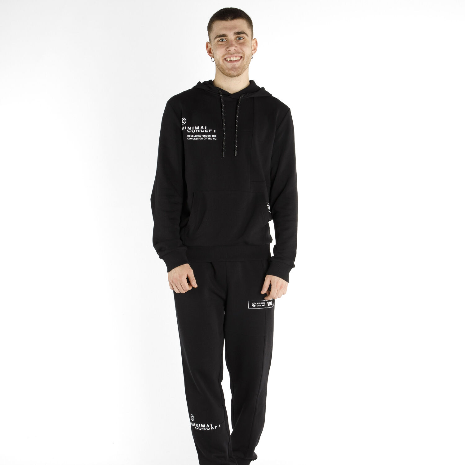 VRL MINIMAL Hoodie in black for men AW LAB