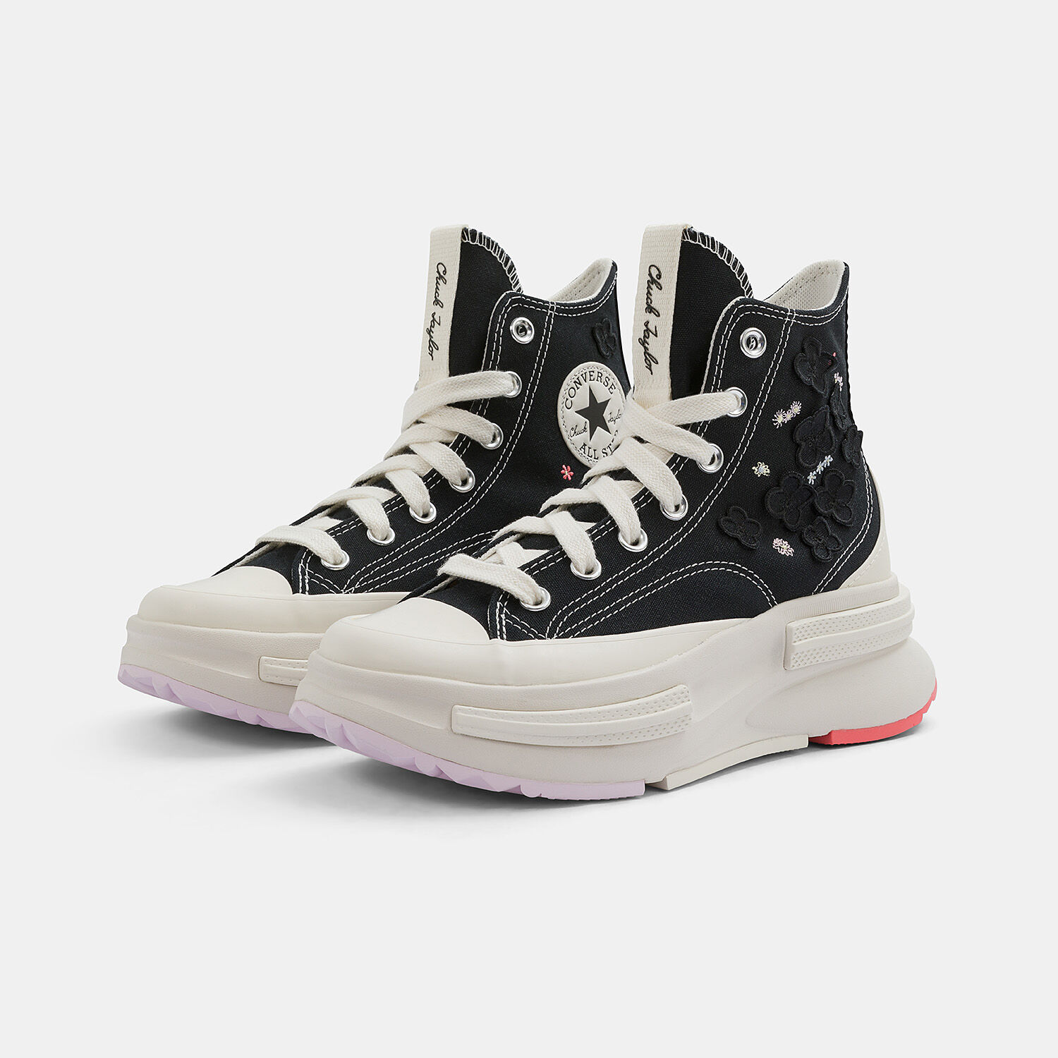 Converse Run Star Legacy CX Flower nere bianche e rosa AW LAB