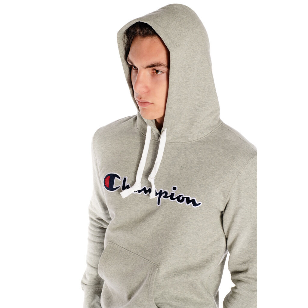 CHAMPION HOODED SWEATSHIRT GREY AW LAB