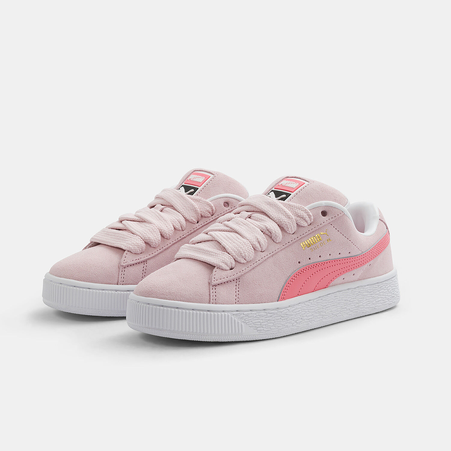 Puma Suede XL pink and white AW LAB
