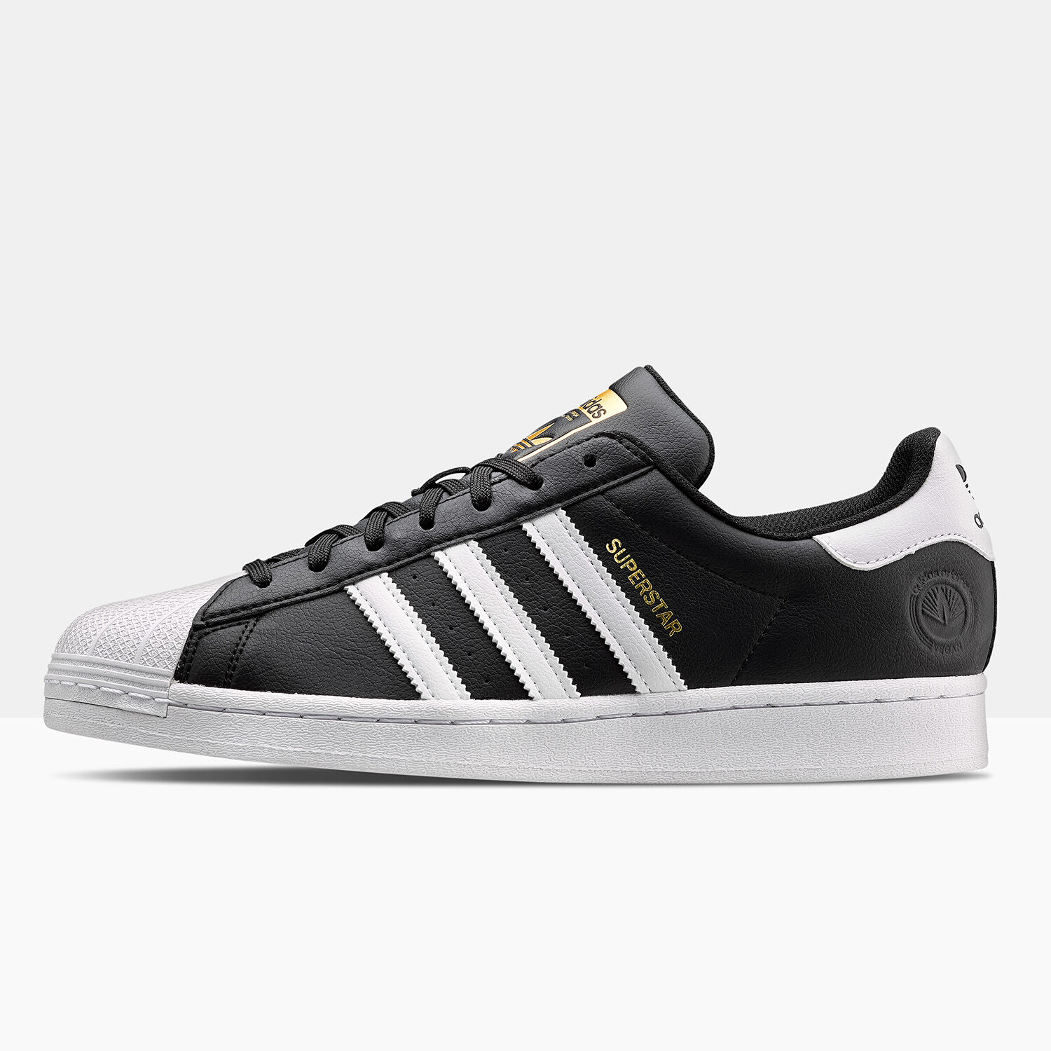 ADIDAS SUPERSTAR VEGAN NERO BIANCO DORATO UOMO AW LAB
