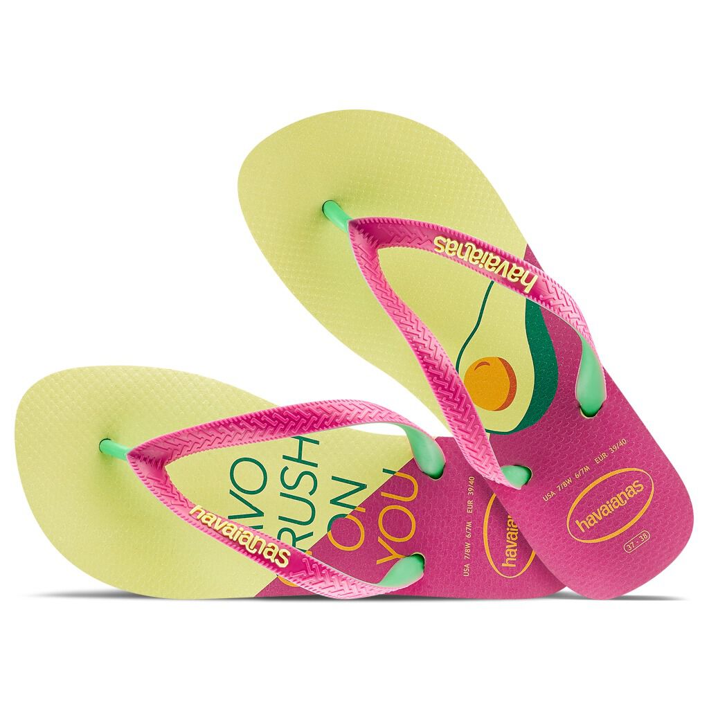 Havaianas Top Cool pink yellow and blue AW LAB
