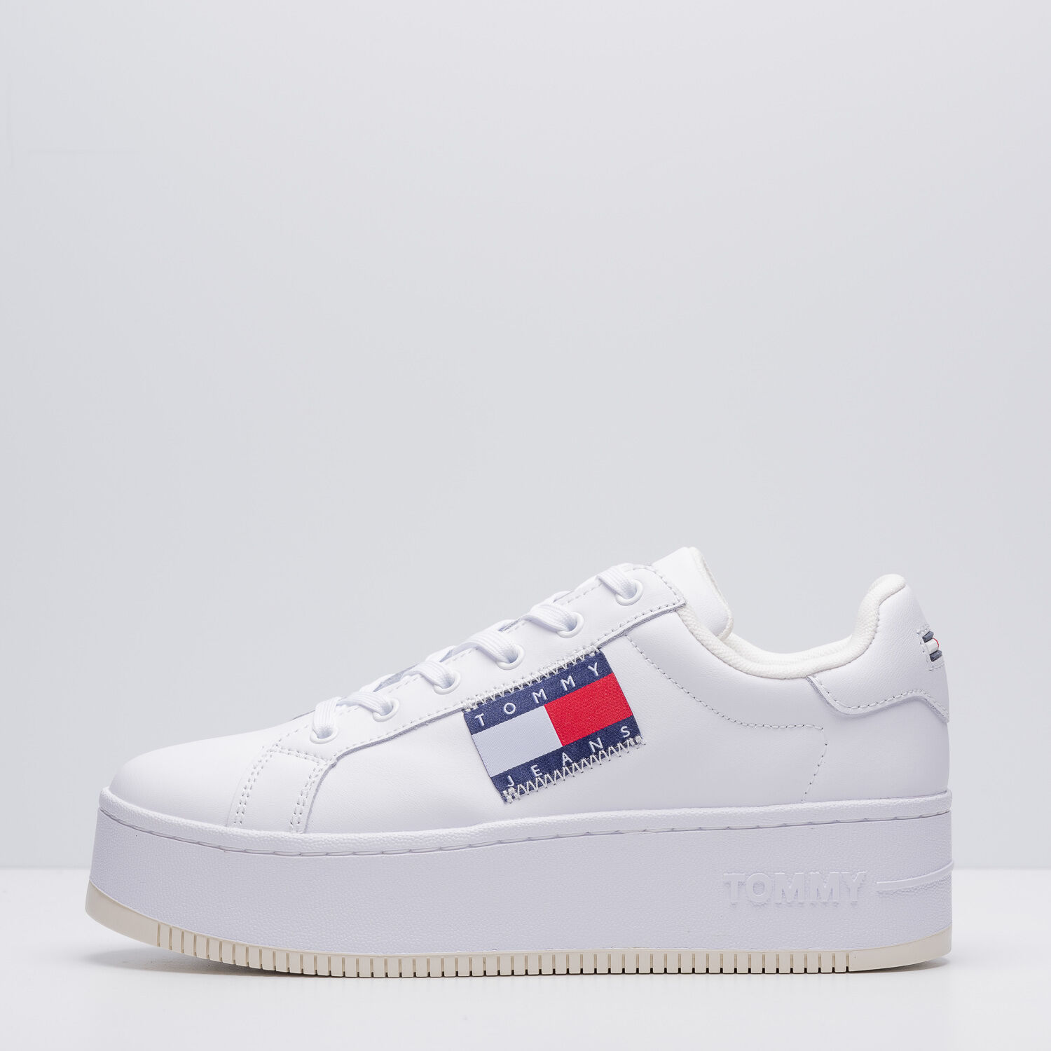 TOMMY HILFIGER FLATFORM FLAG WOMEN S WHITE DARK BLUE RED AW LAB