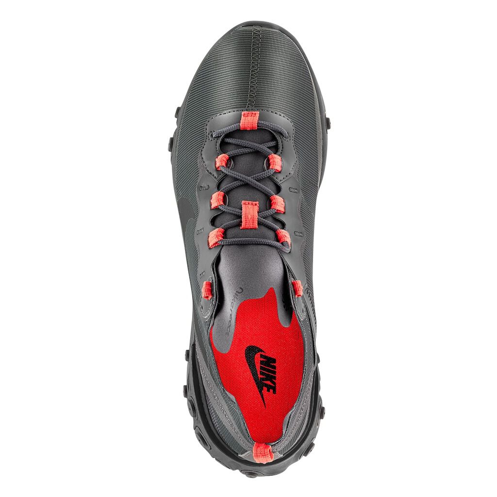 Nike element react 55 dark grey black crimson top