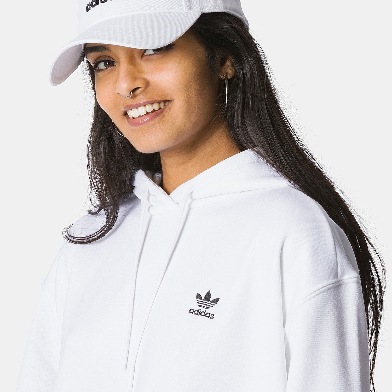Adidas trefoil oversized sales hoodie