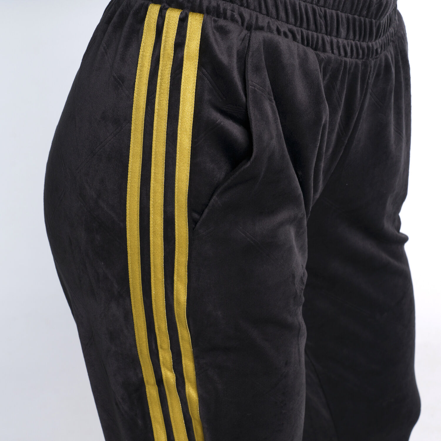adidas Track Pants in Velvet Black and gold AW LAB