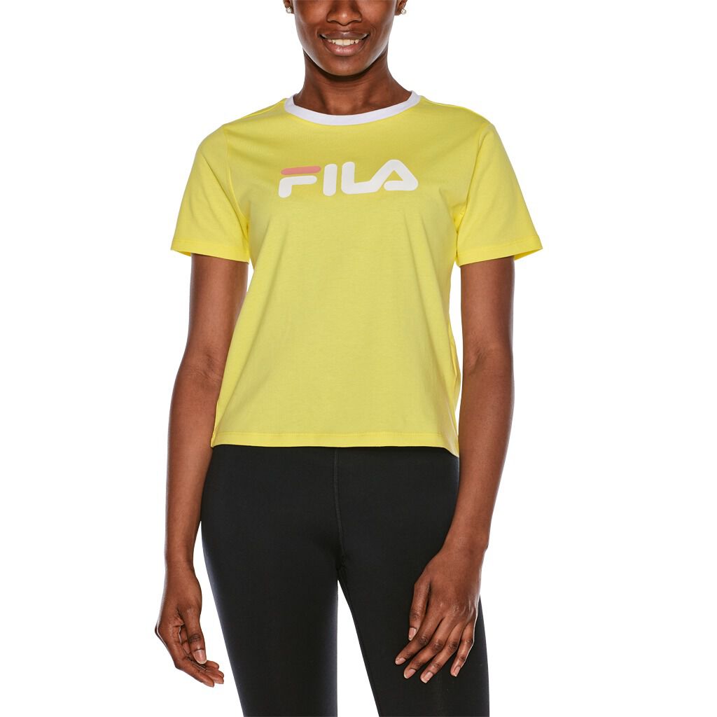 Fila shirt yellow best sale
