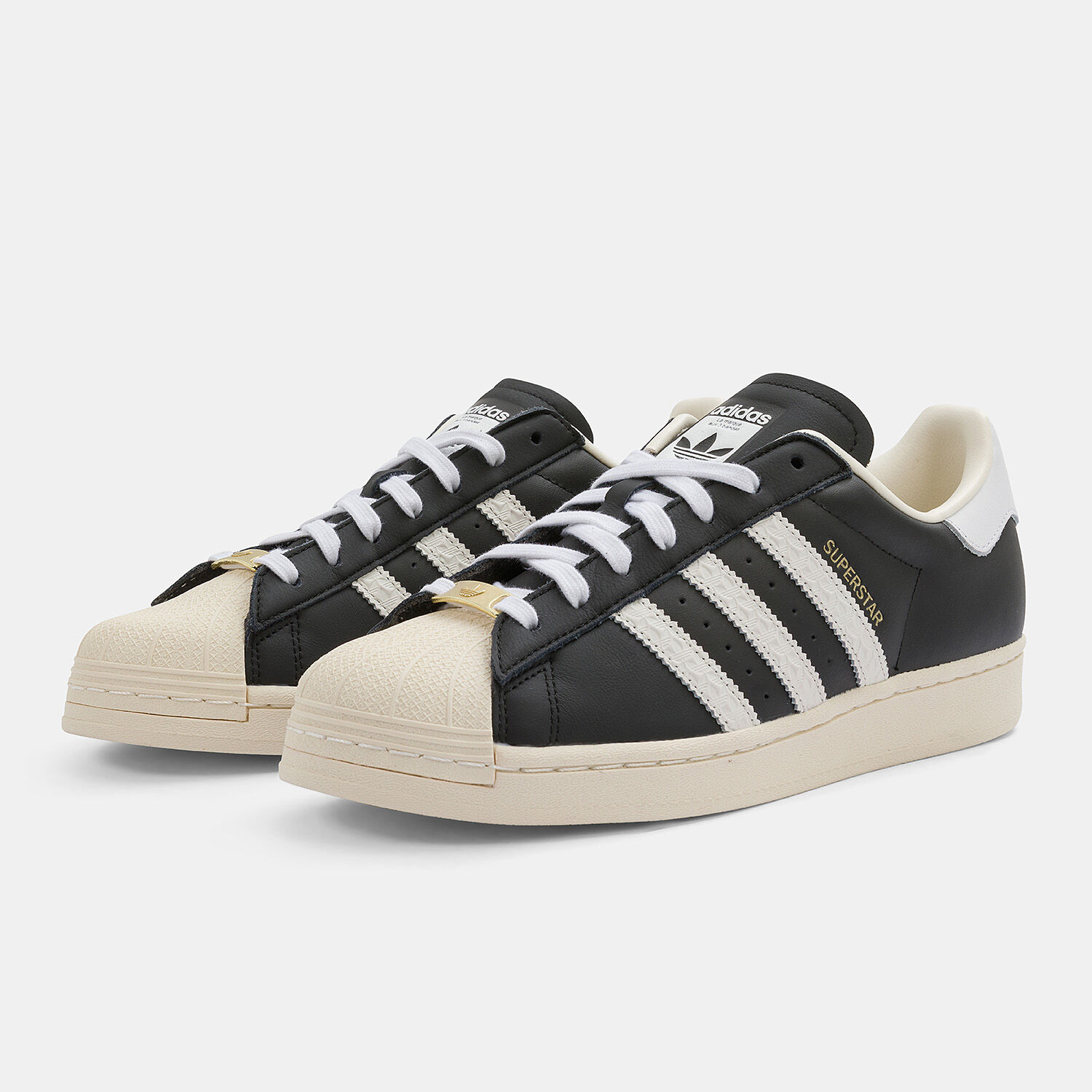 Adidas superstar black beige cheap