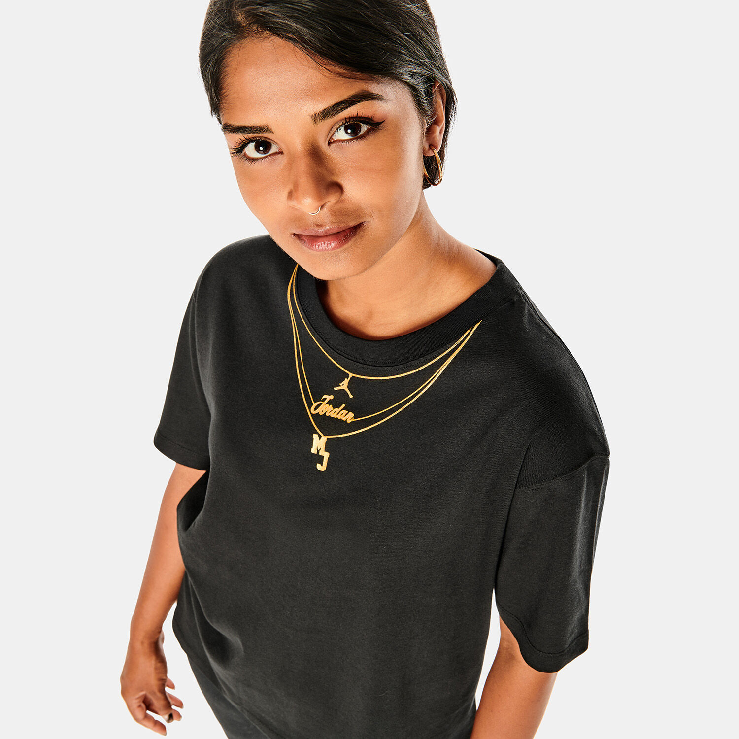 Black and gold on sale jordan shirt womens