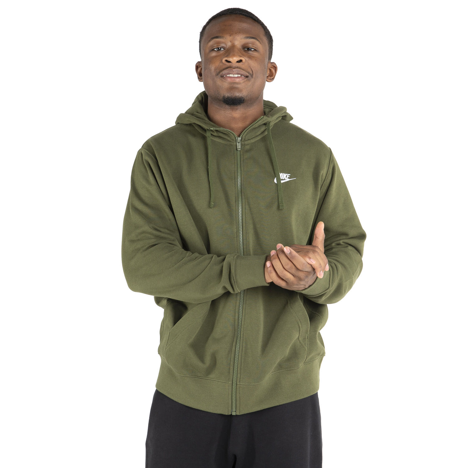 Nike club hotsell hoodie green