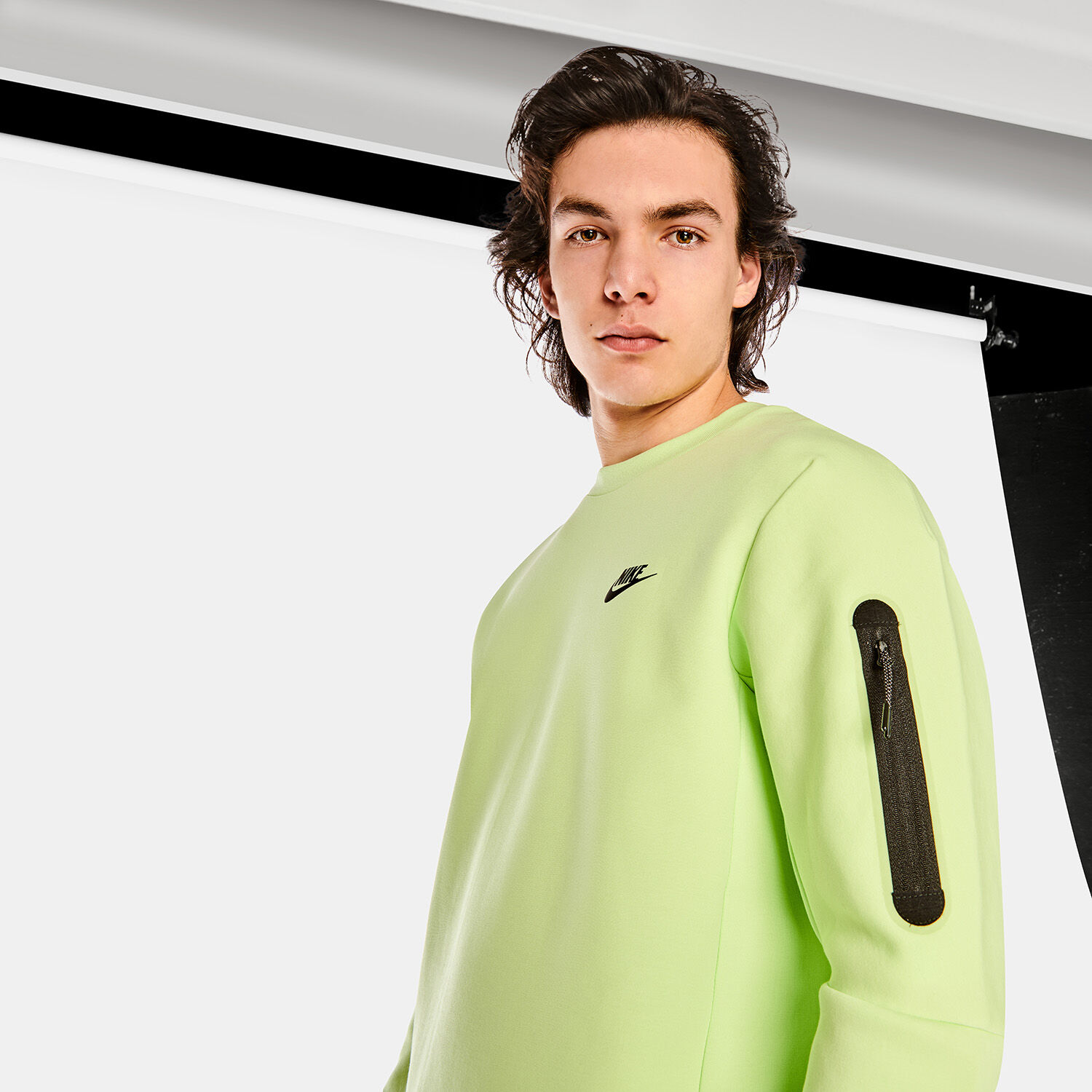 Lime green nike online tech fleece