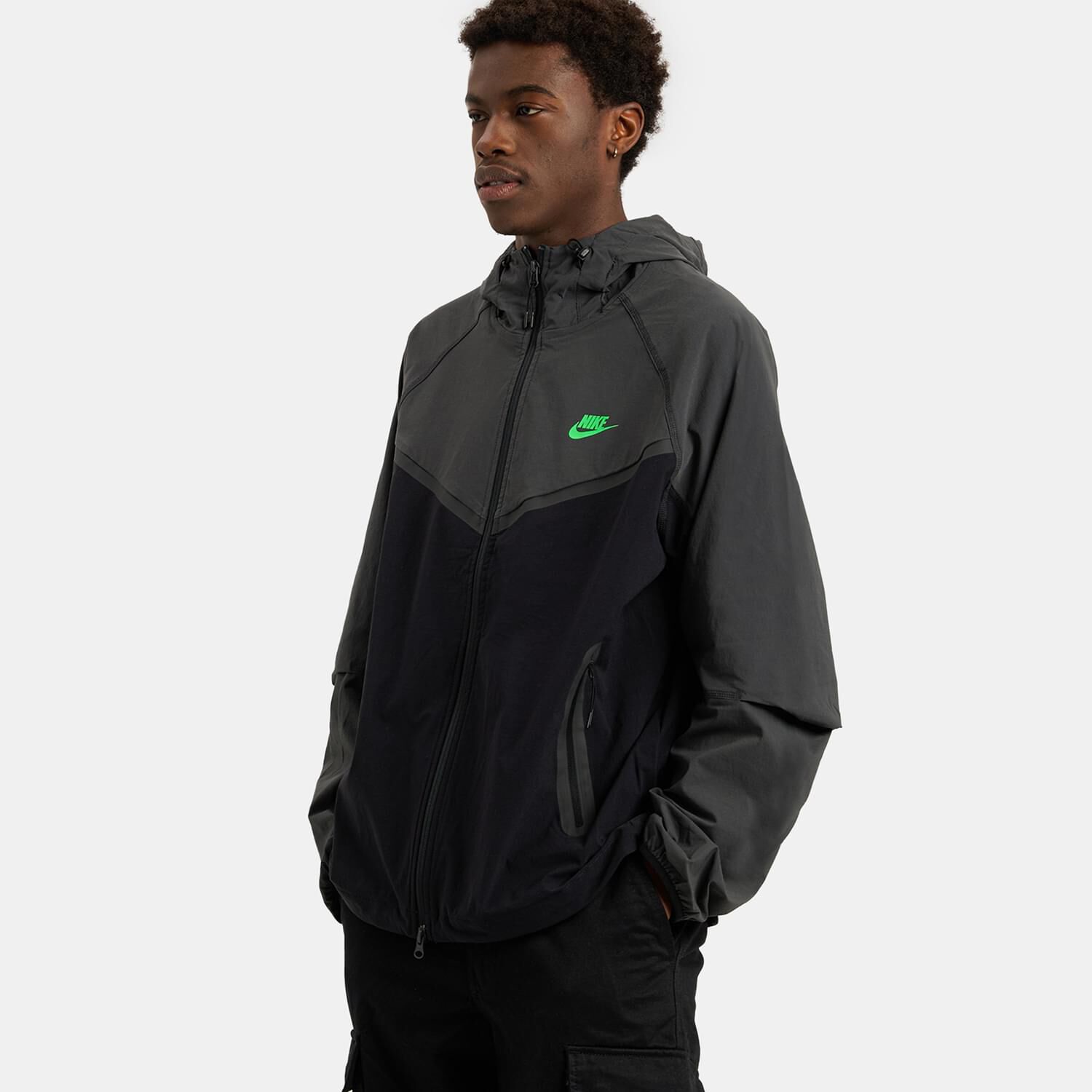 Green nike zip up hoodie online