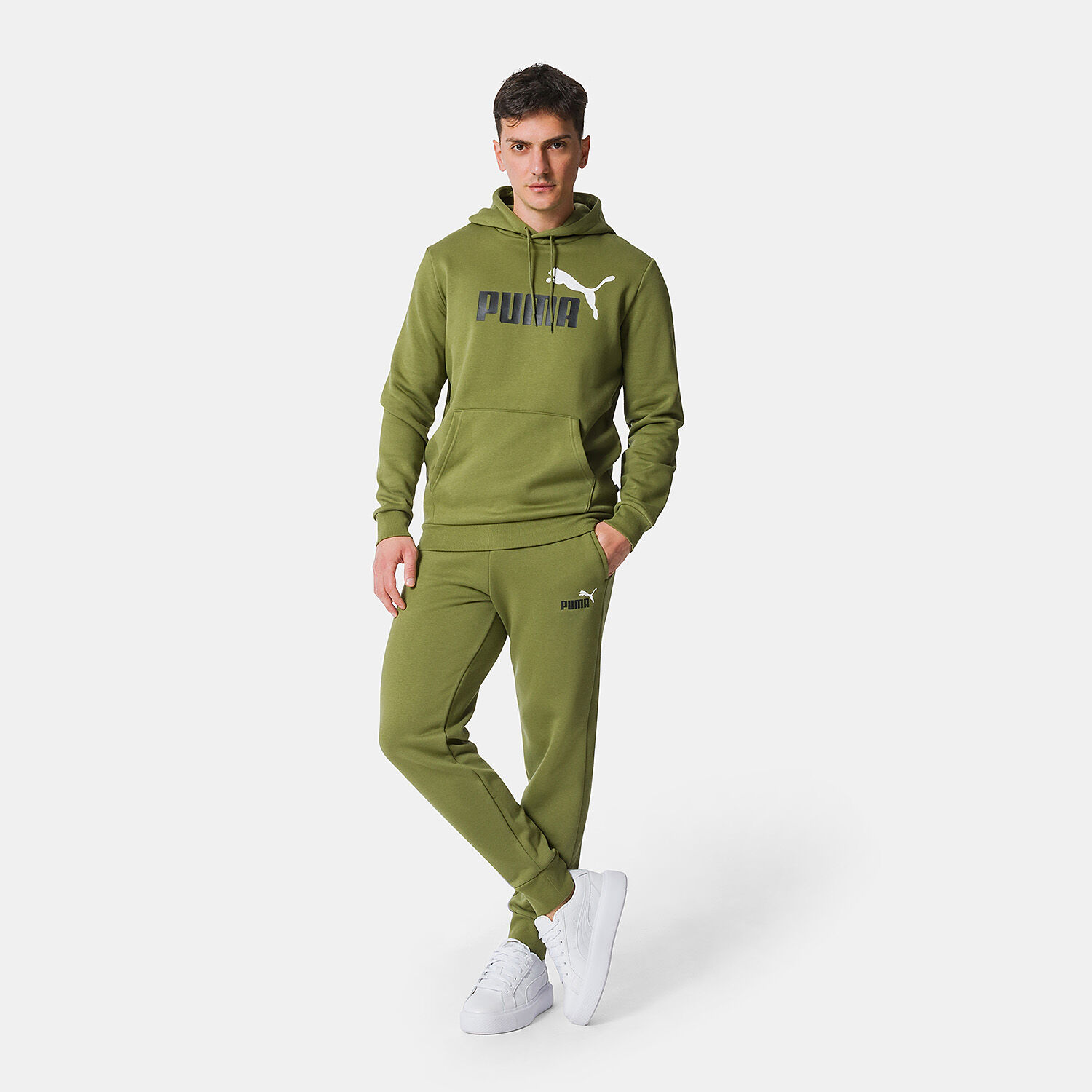 Puma tracksuit olive store green
