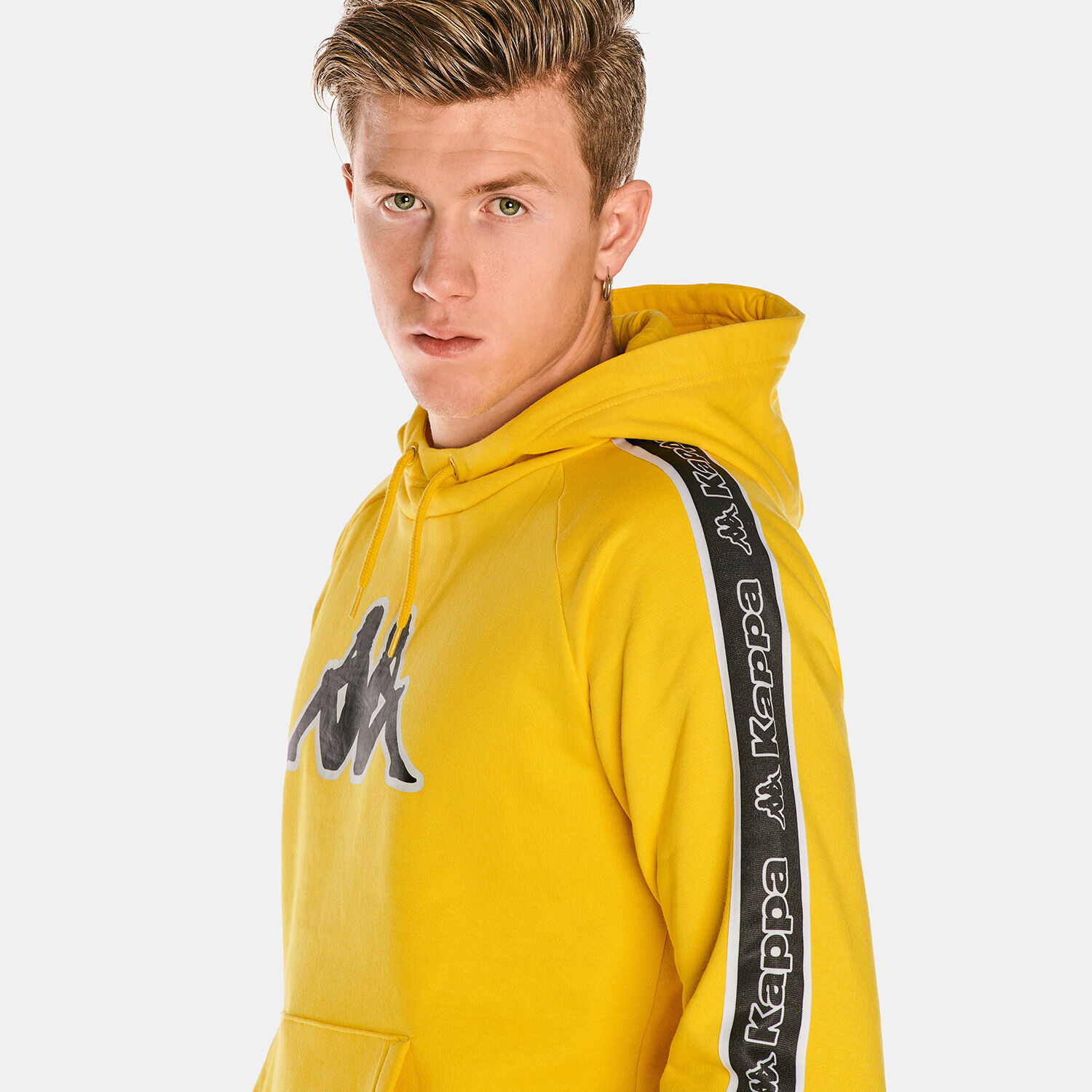 Kappa hoodie on sale mens yellow