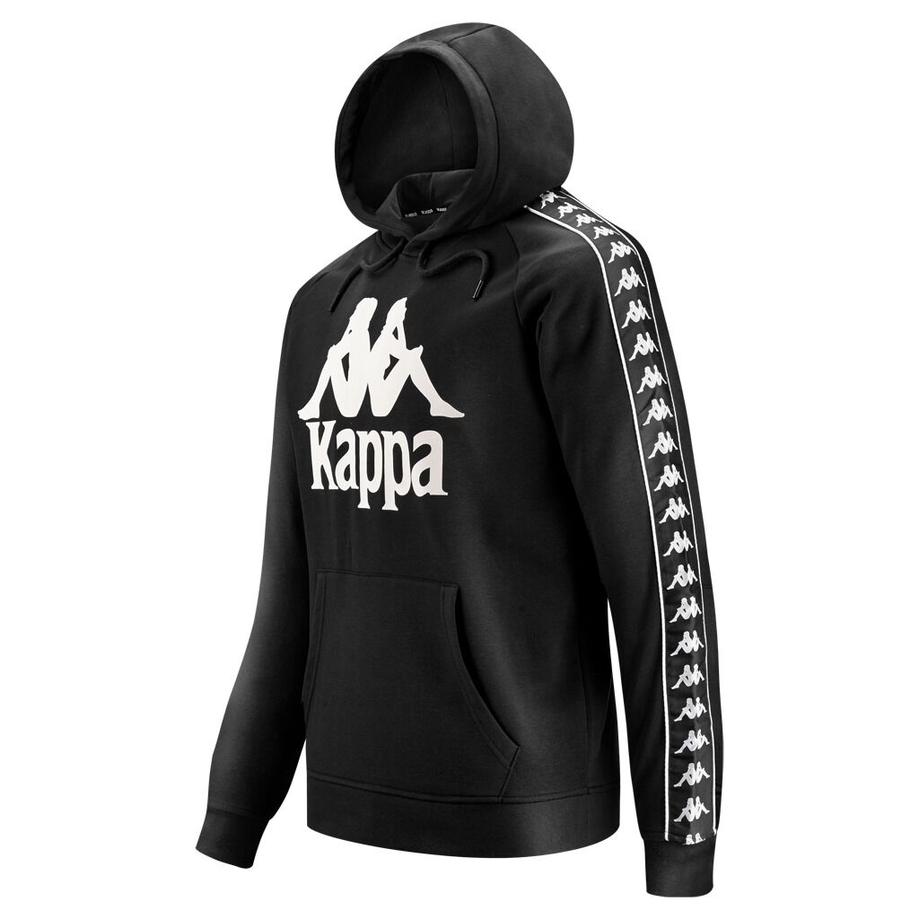 Kappa 222 Banda Hurtado black and white hoodie AW LAB
