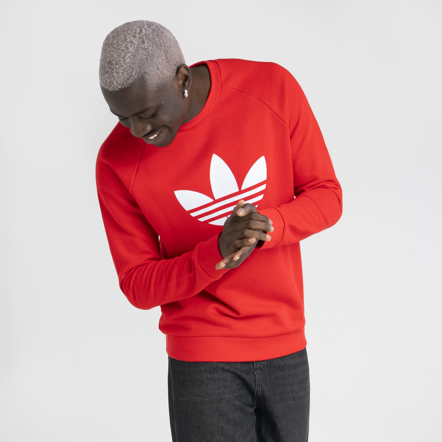 adidas adicolor Trefoil Hoodie red and white AW LAB