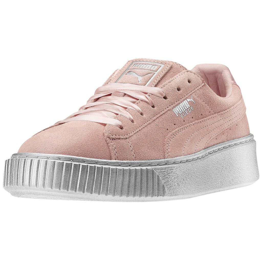 PUMA Suede Platform Satin Female RED A O BORDEAUX AW LAB