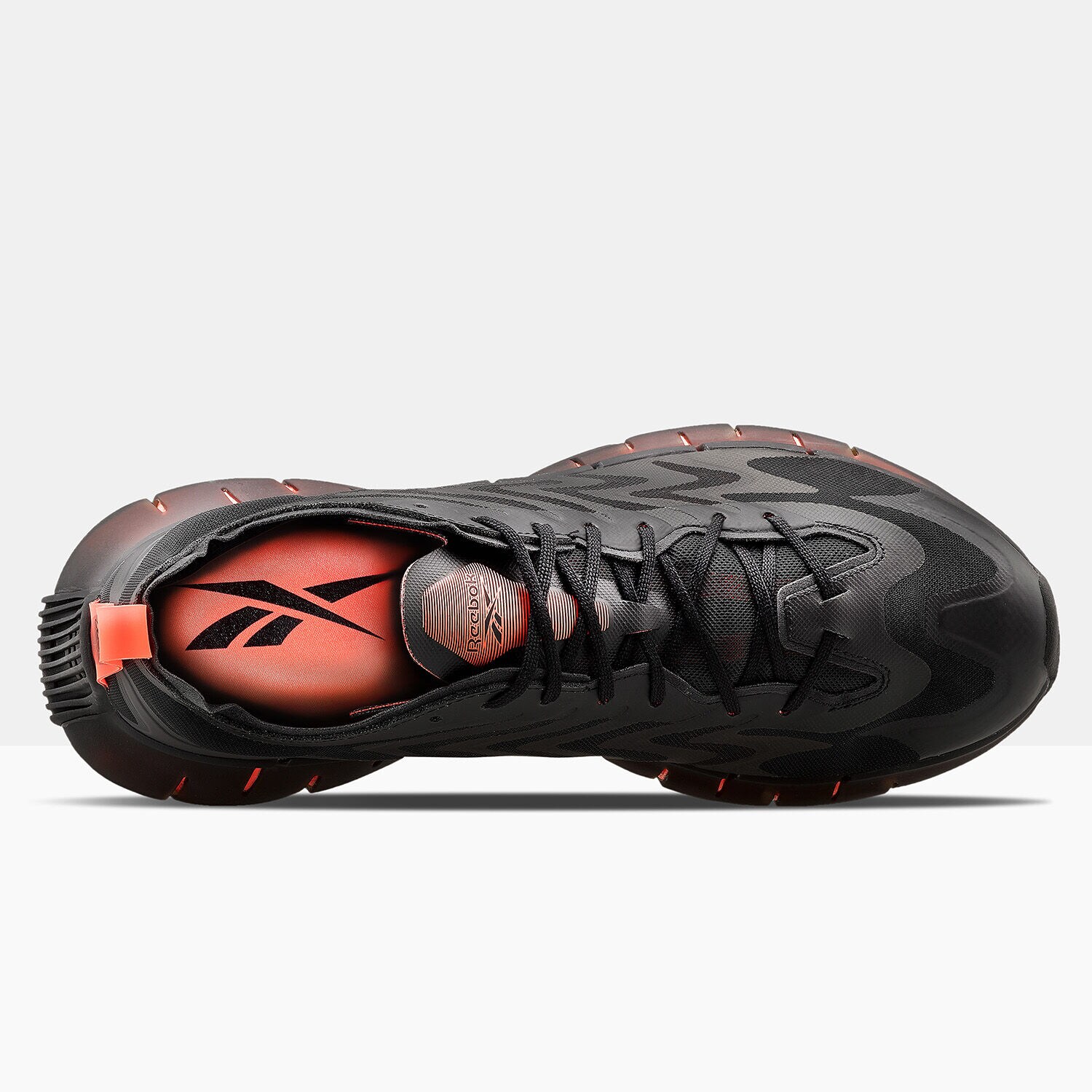 reebok zig kinetica black and orange