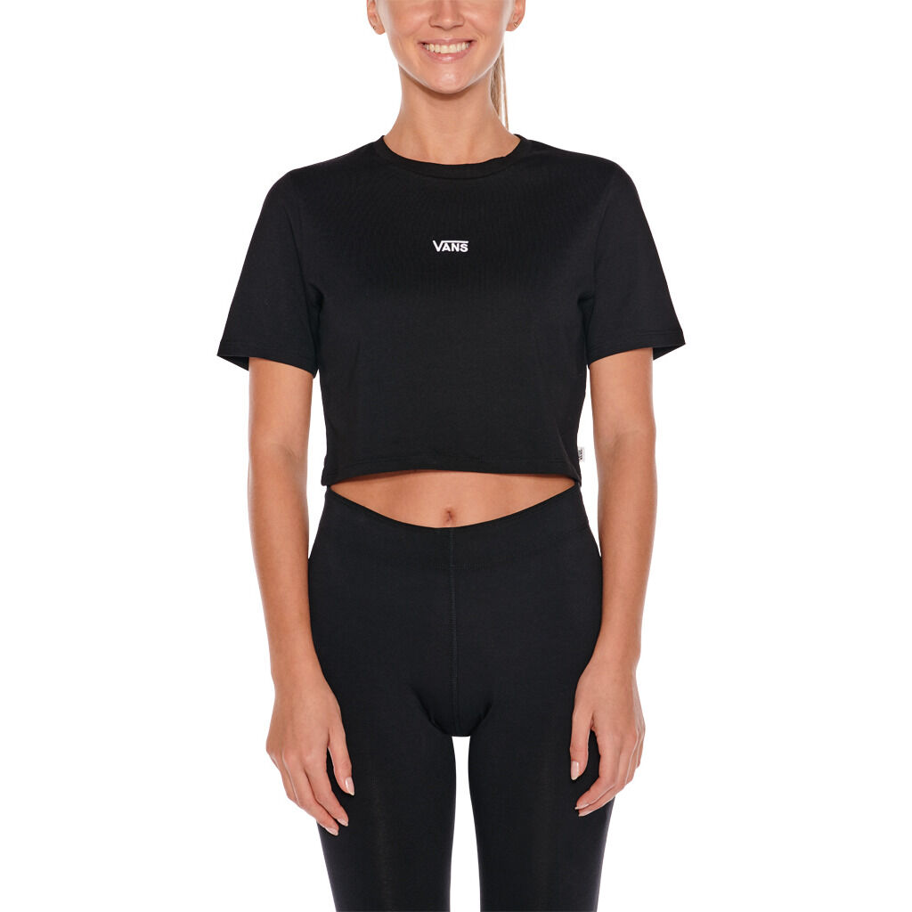 Black vans crop online top
