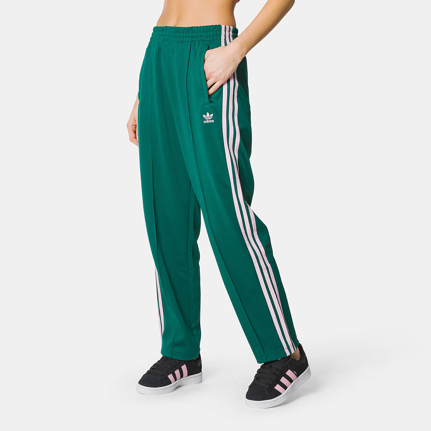 Green adidas deals tracksuit bottoms