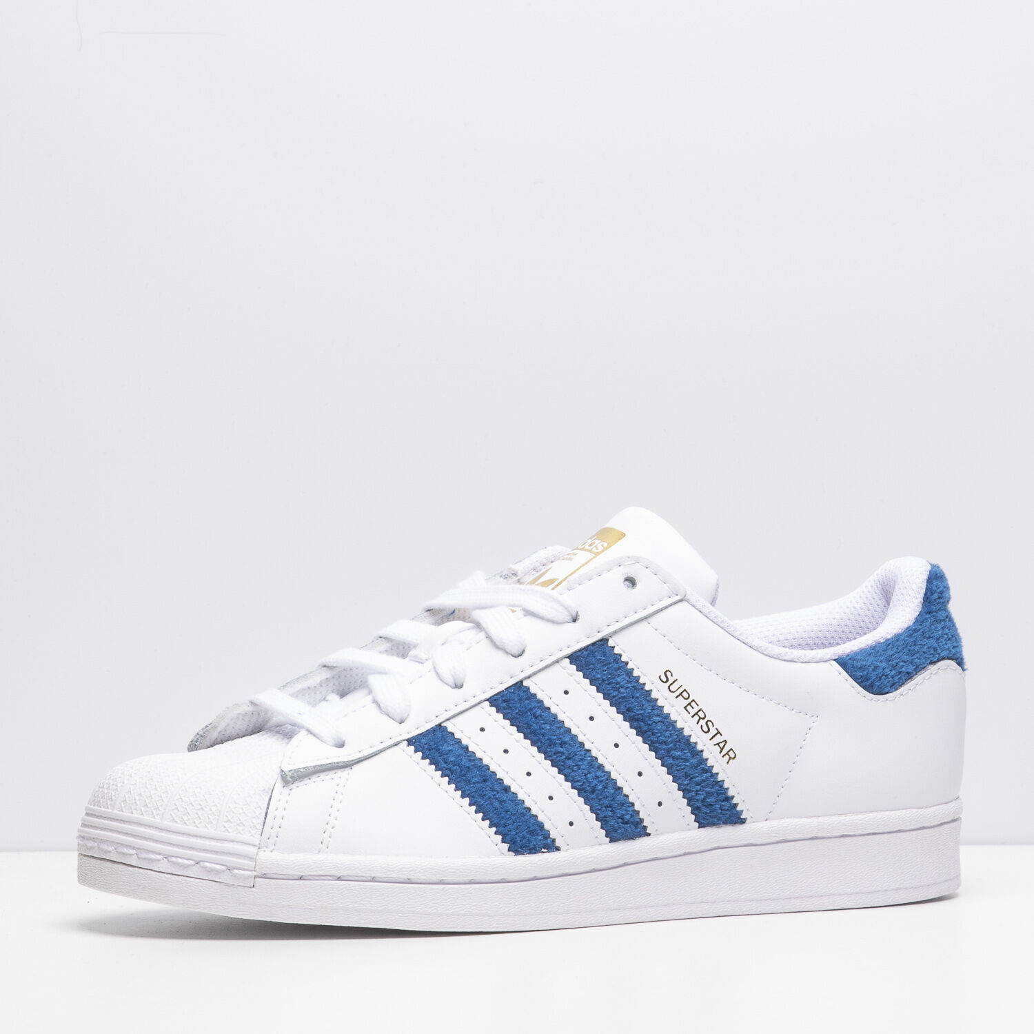 ADIDAS SUPERSTAR JUNIOR WHITE AND LIGHT BLUE AW LAB