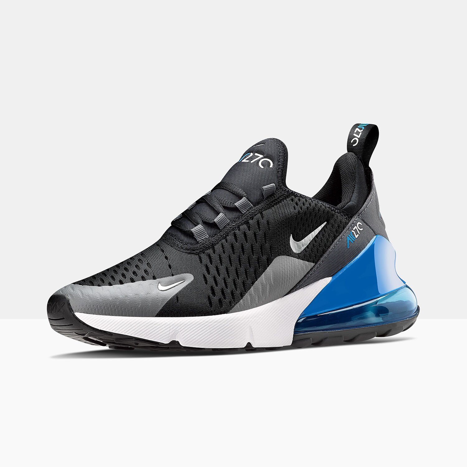 NIKE AIR MAX 270 black white and blue AW LAB