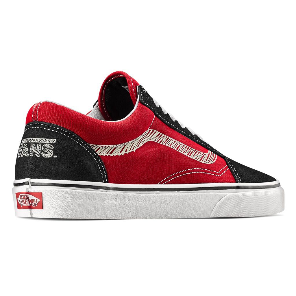 Vans old skool 2025 rosse e nere