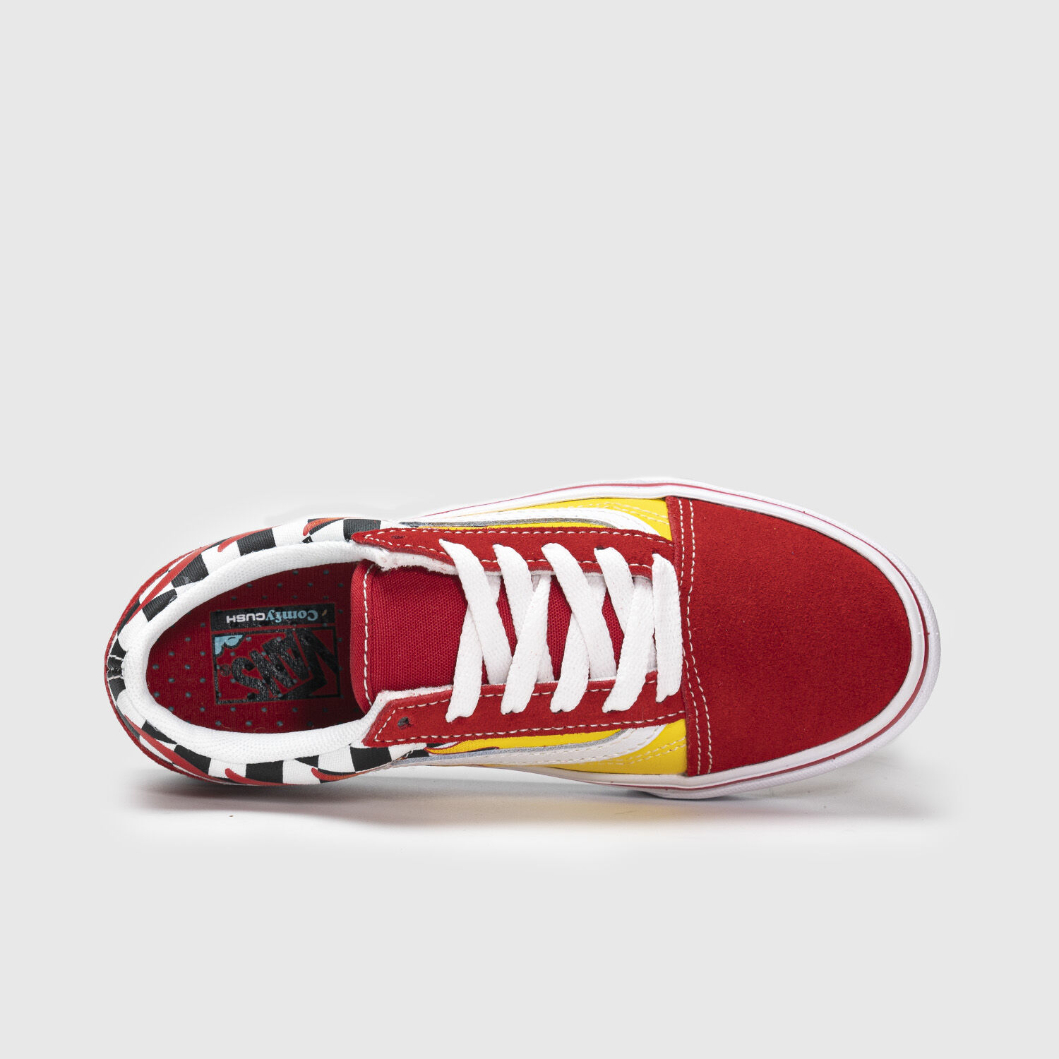 Vans top flame red