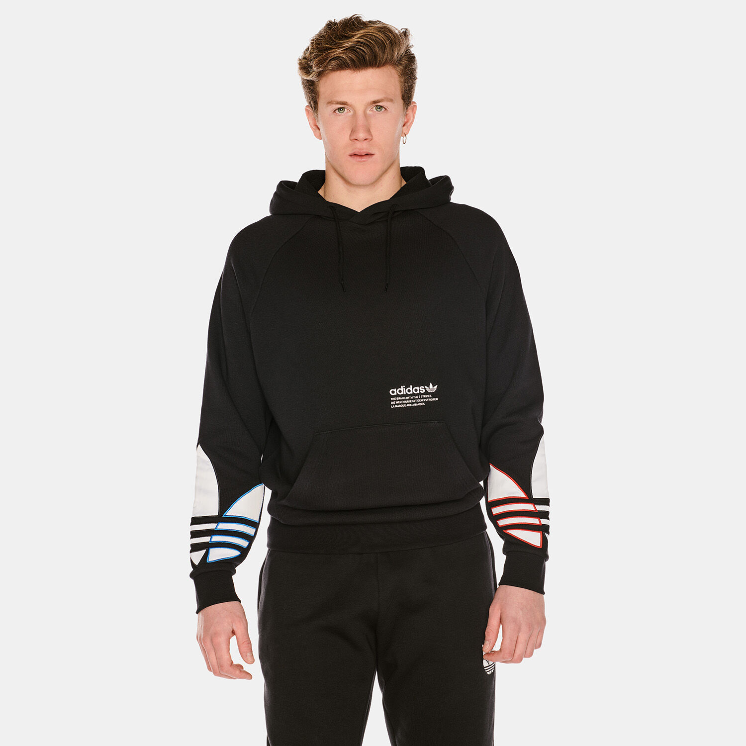 Adidas tri on sale color hoodie