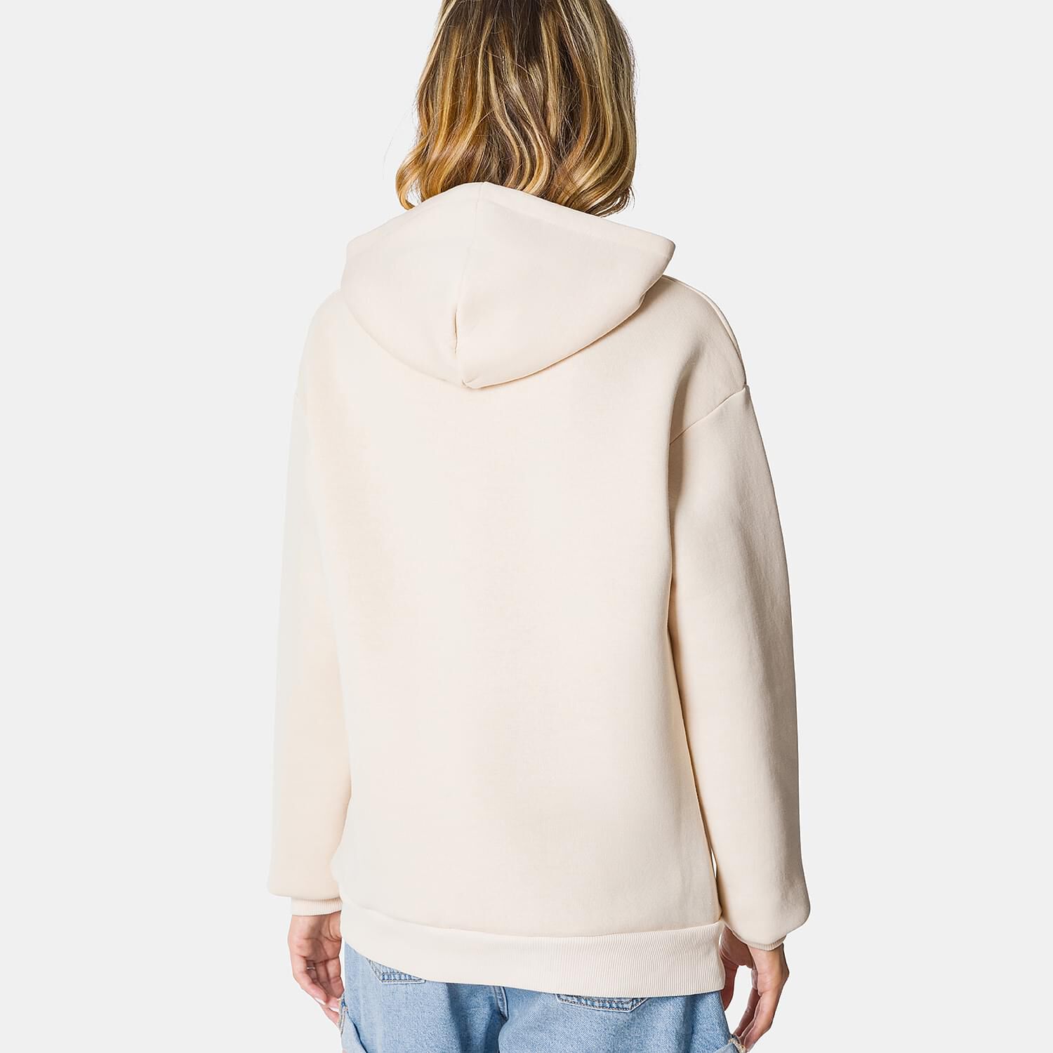 Beige hoodie dame cheap