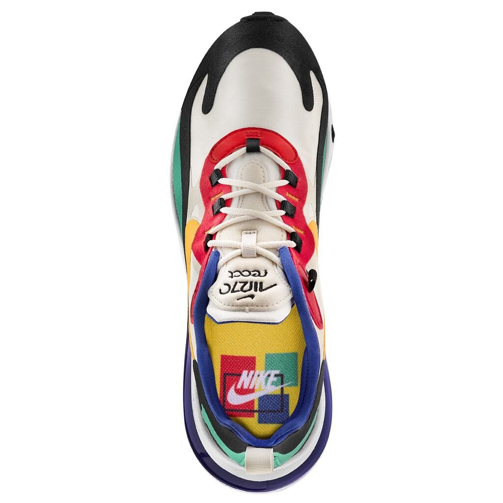 Nike Air Max 270 React black white red and green shoes AW LAB