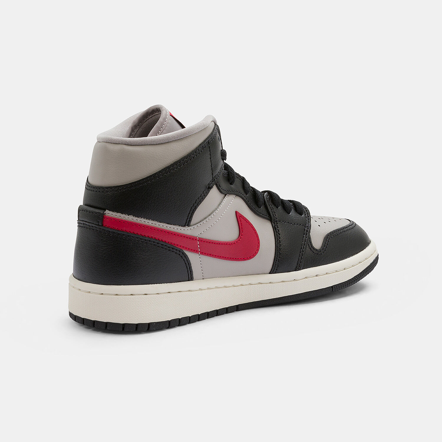 Air Jordan 1 Mid Black Gym Red College Grey W AW LAB