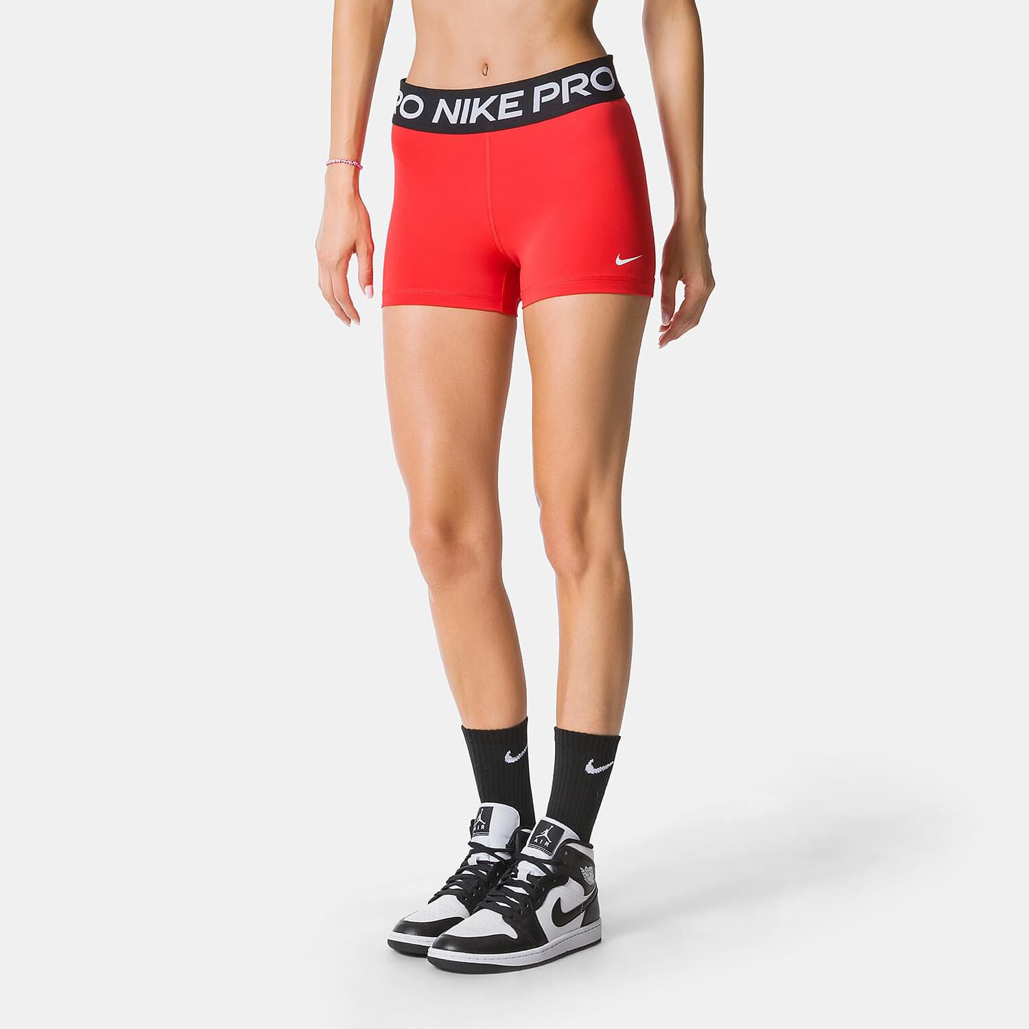 Nike Pro Shorts in red black and white AW LAB