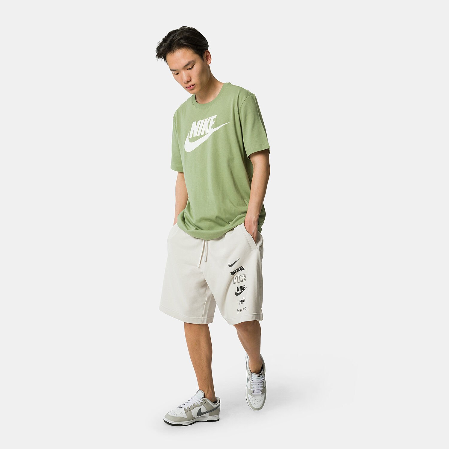 Nike Club Fleece Shorts black and white AW LAB