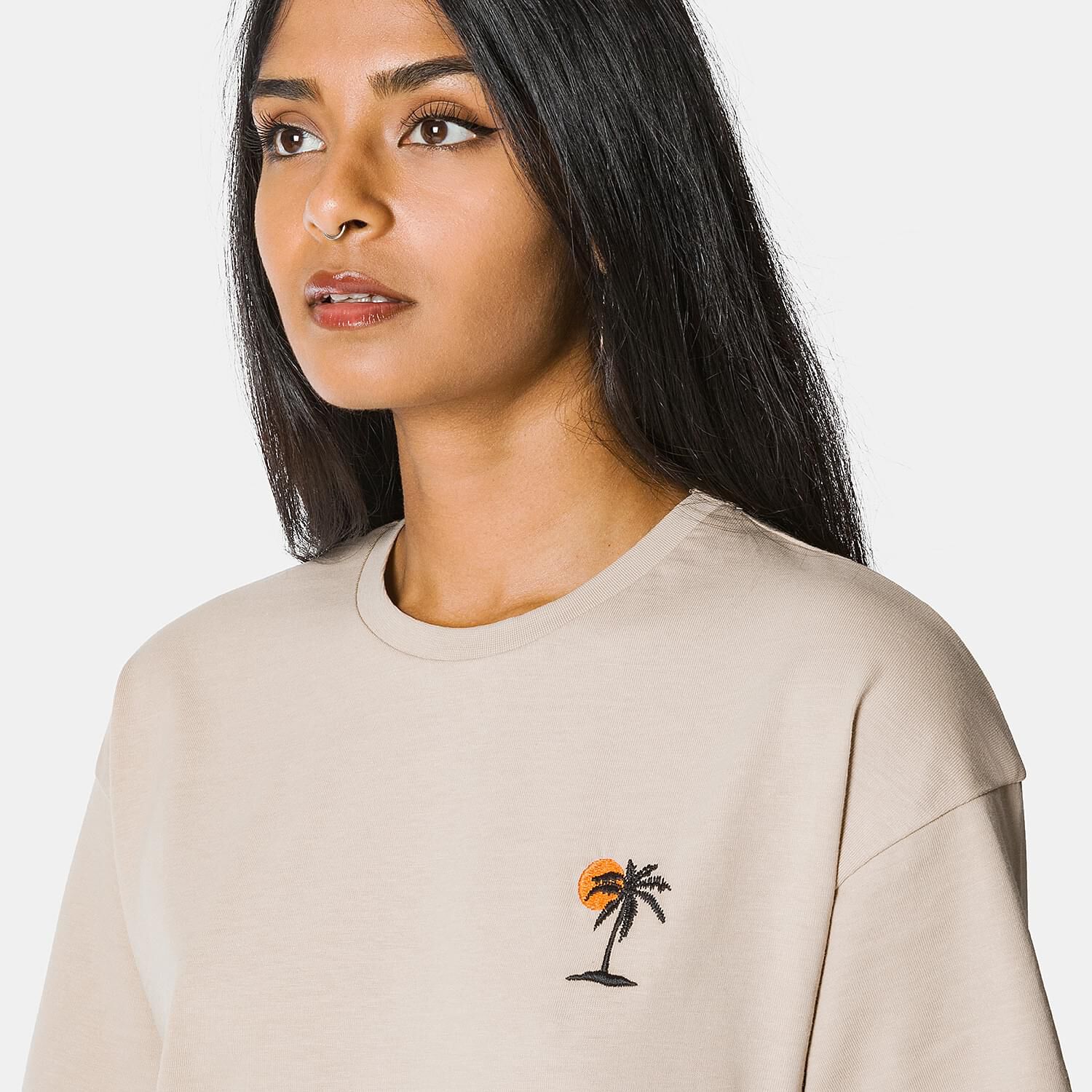 AW LAB Speedy Tee T shirt in beige orange and black AW LAB