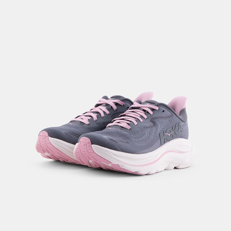 Hoka Clifton 10, gray/pink/white