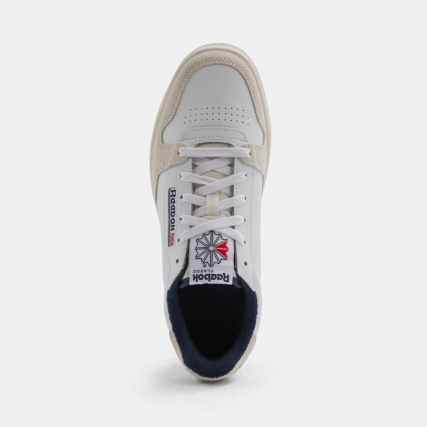 Reebok Phase Court in white blue and red AW LAB