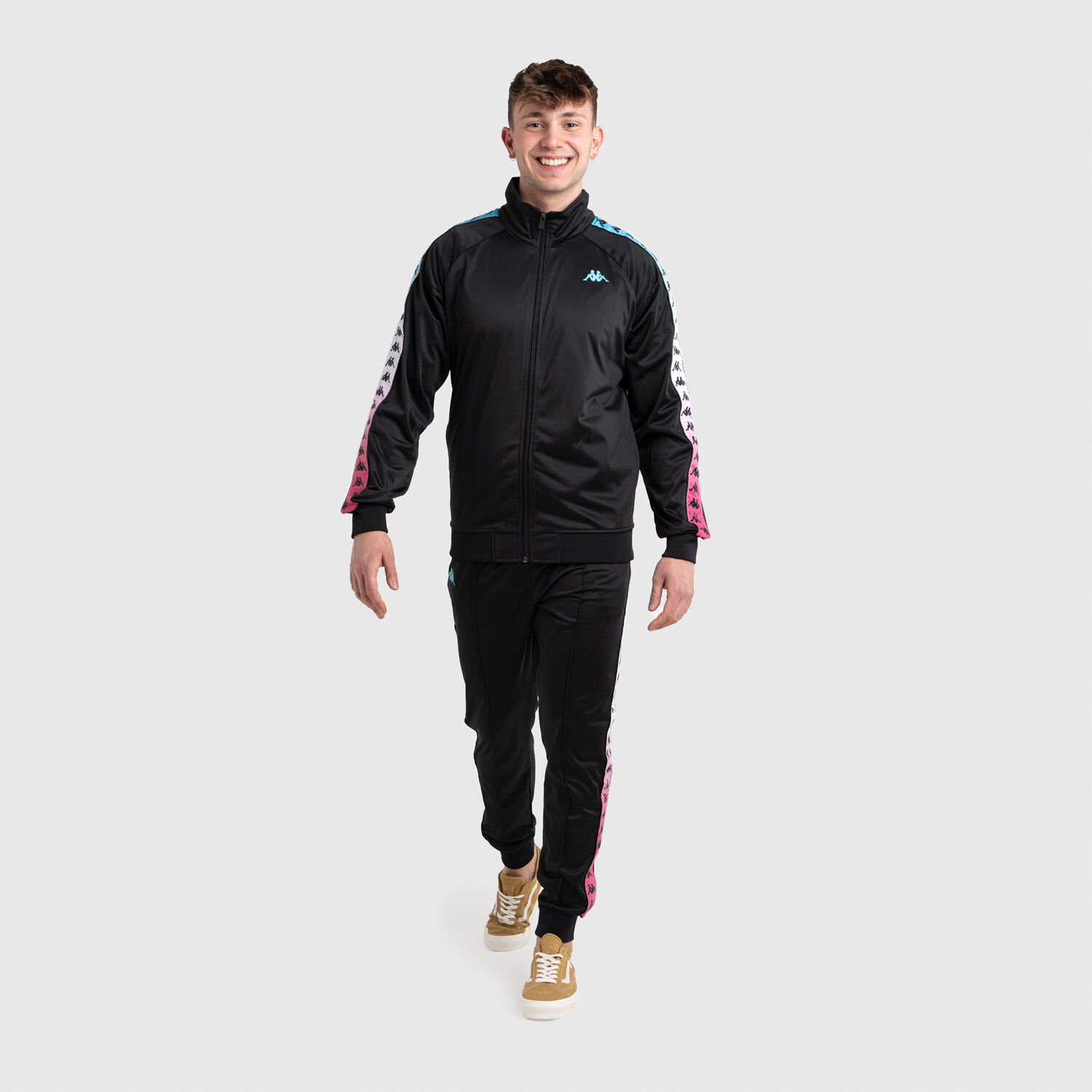 Tuta kappa shop nera e fucsia