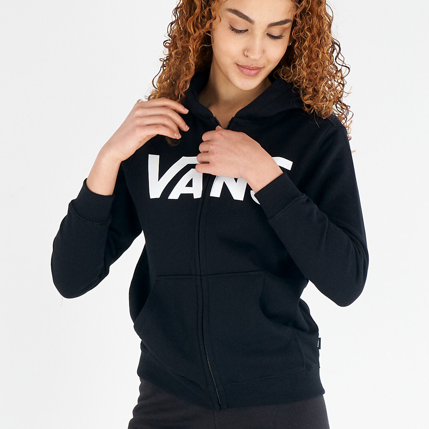 Vans zip on sale up hoodie womens