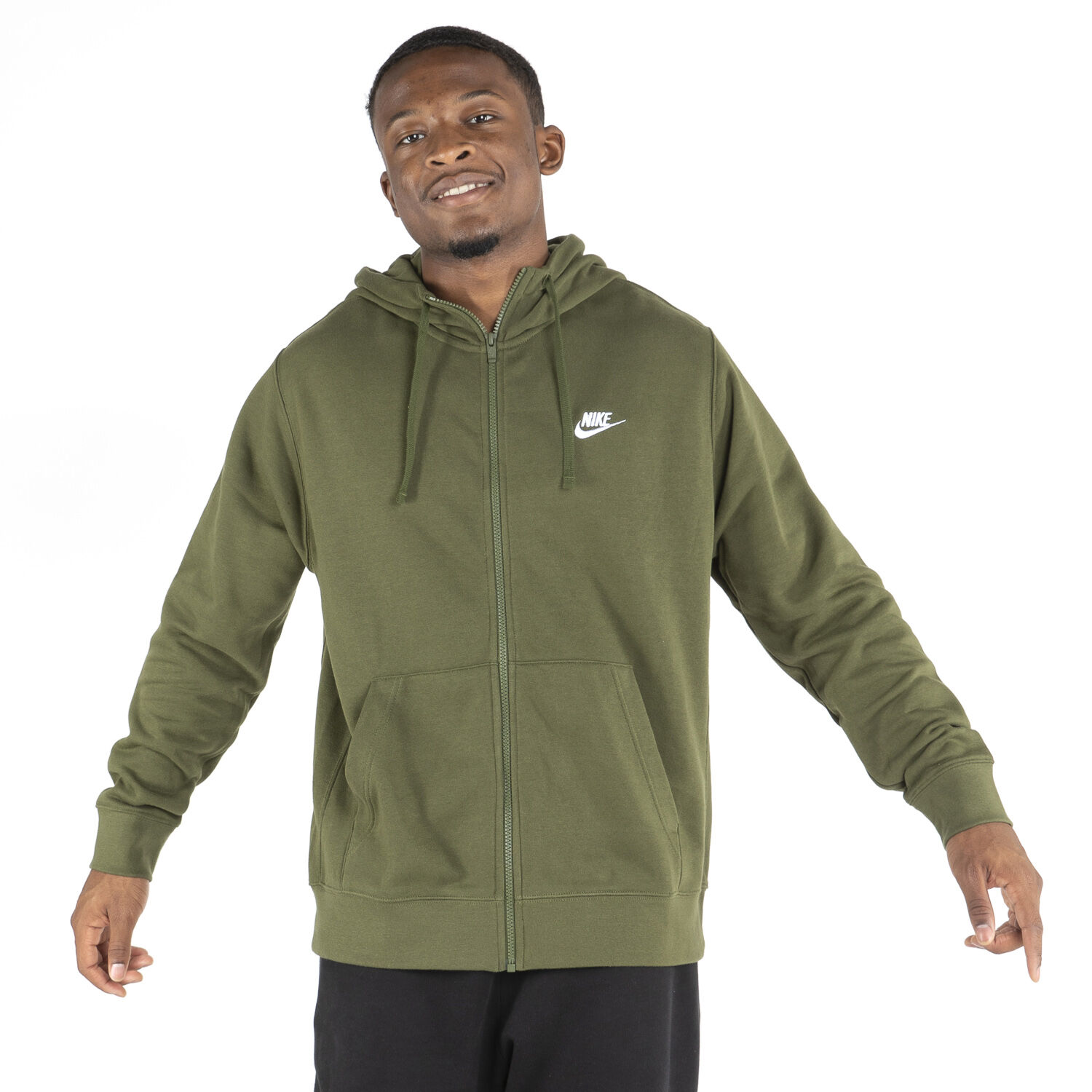 Green nike online club hoodie