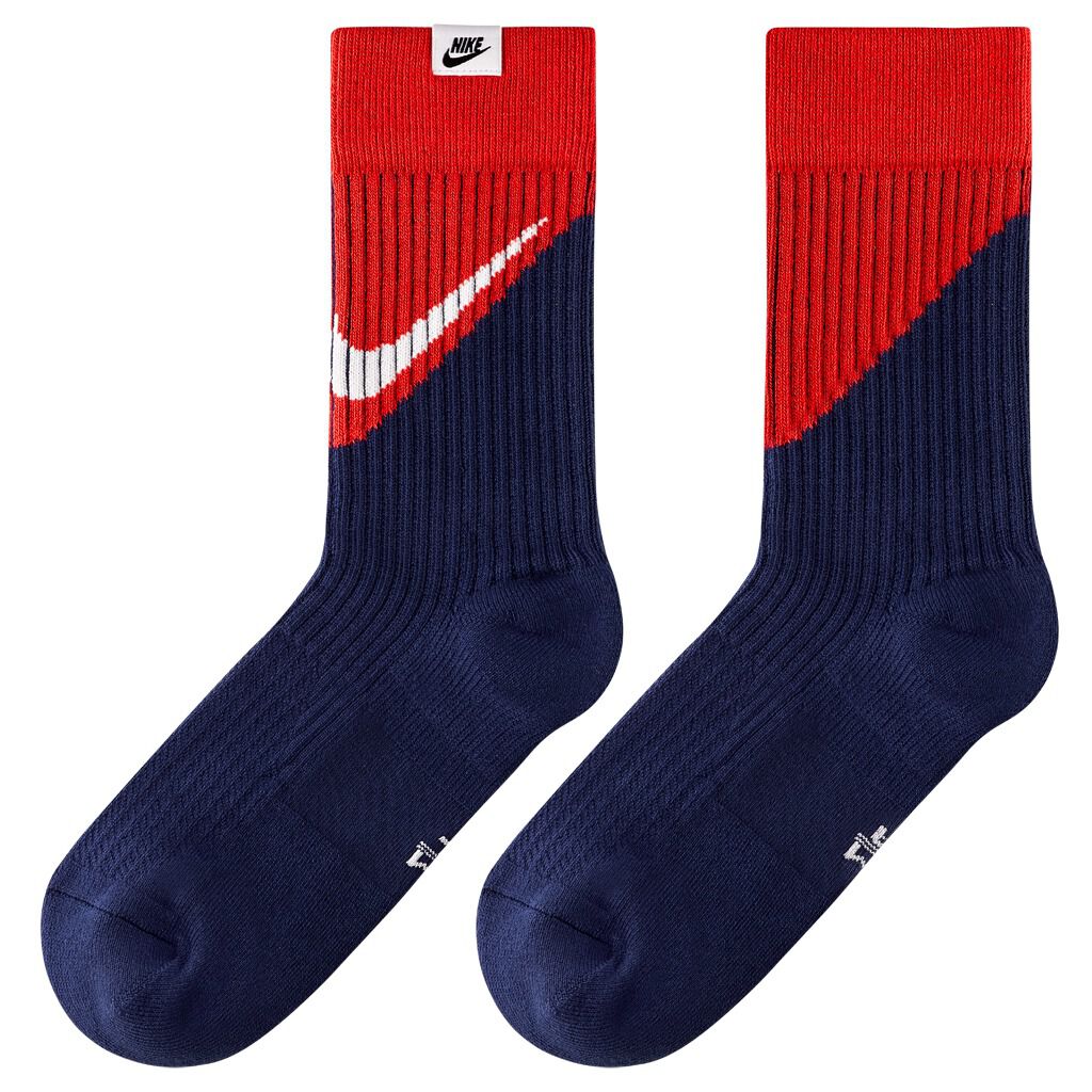 Nike socks with swoosh on front top