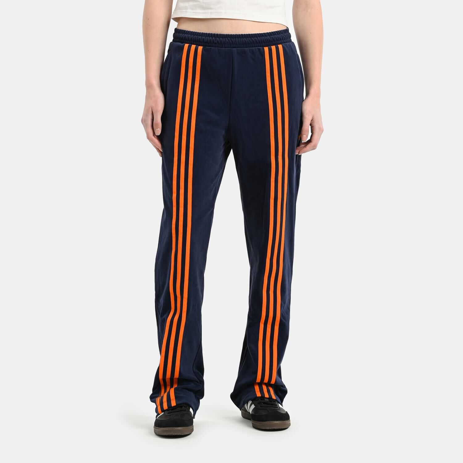 adidas Track pants 70s Velour in blue and orange AW LAB