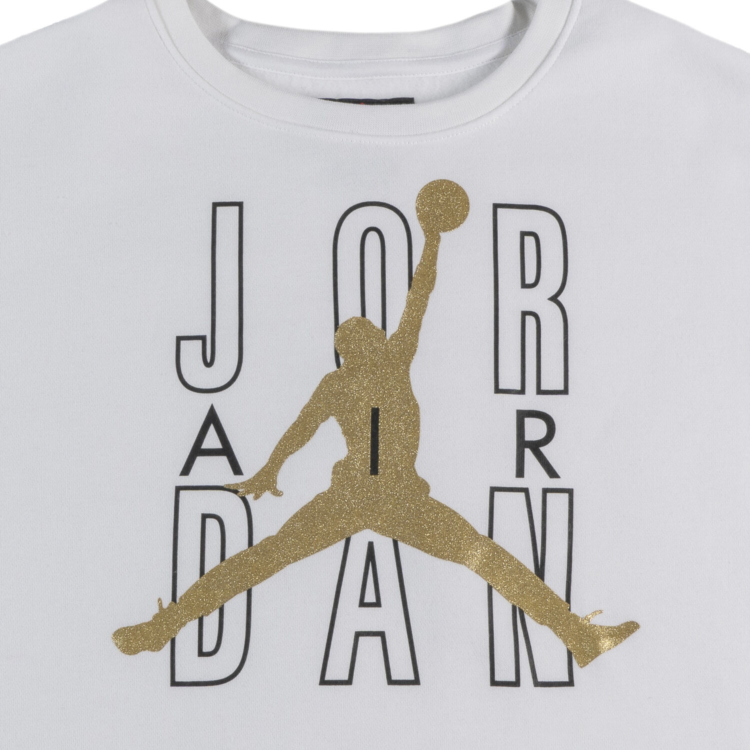 Felpa jordan top bianca e oro