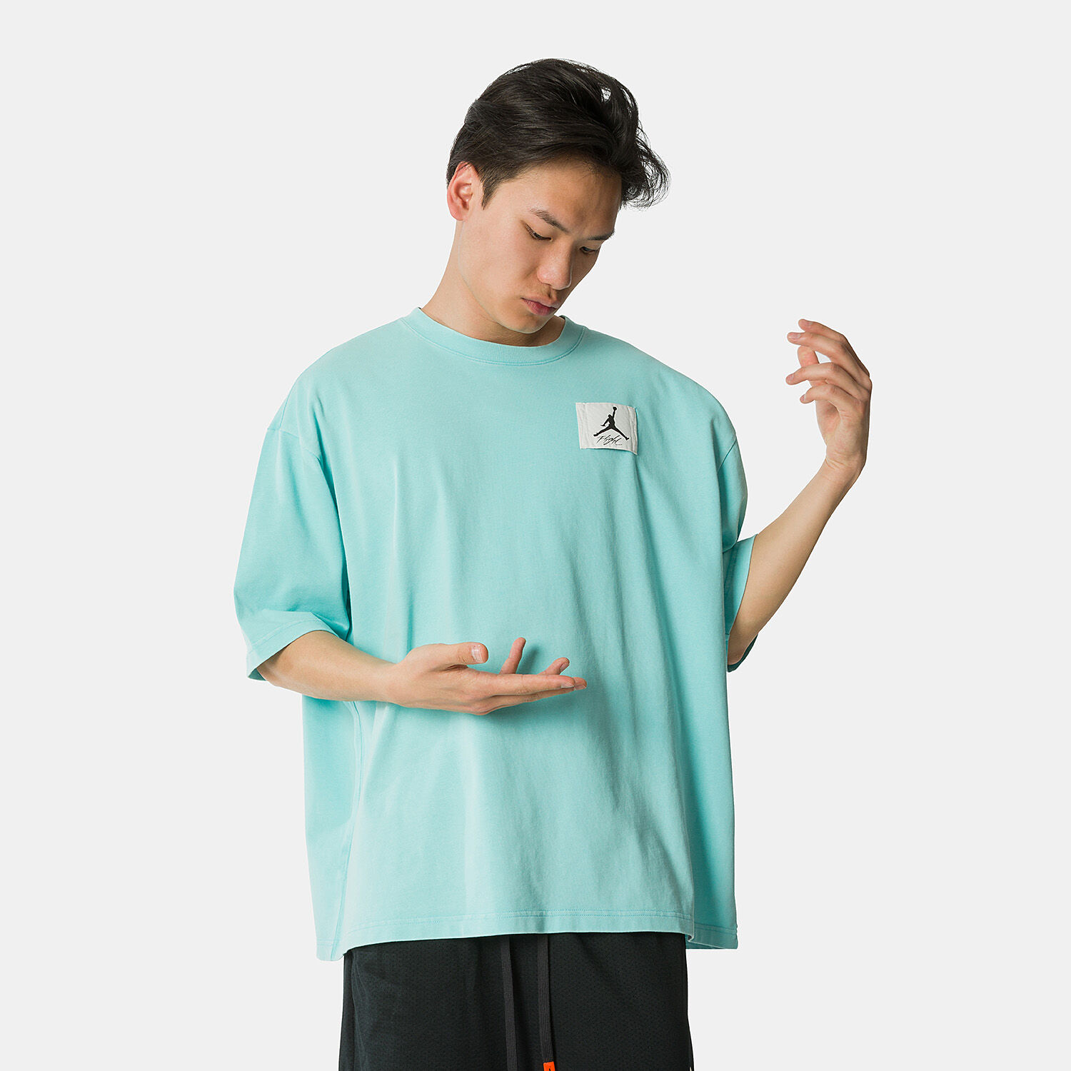 Blue and white jordan shirt hot sale